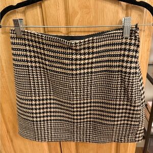 H&M Houndstooth Skirt - Black and Tan
